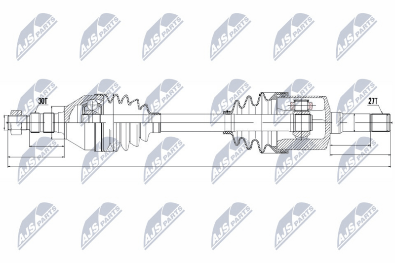 NTY NPWPL033 ПОЛУОСЬ OPEL INSIGNIA 08-