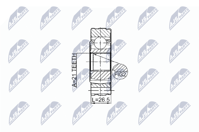 NPW-SU-011 Шарнир равных угловых