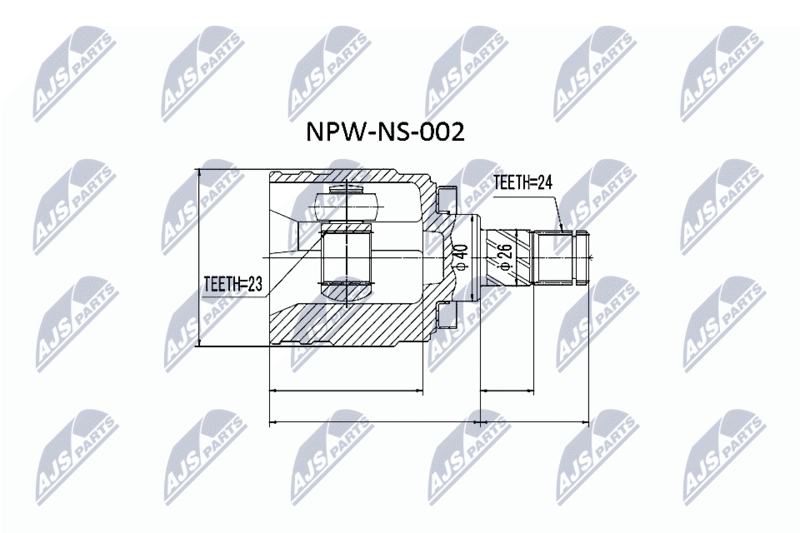 NPW-NS-002 Шарнирный комплект, приводной