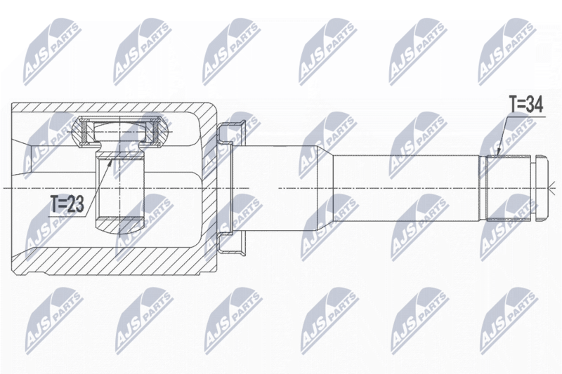 NTY NPWPL040 ШРУС OPEL ASTRA J 1.4 10-,