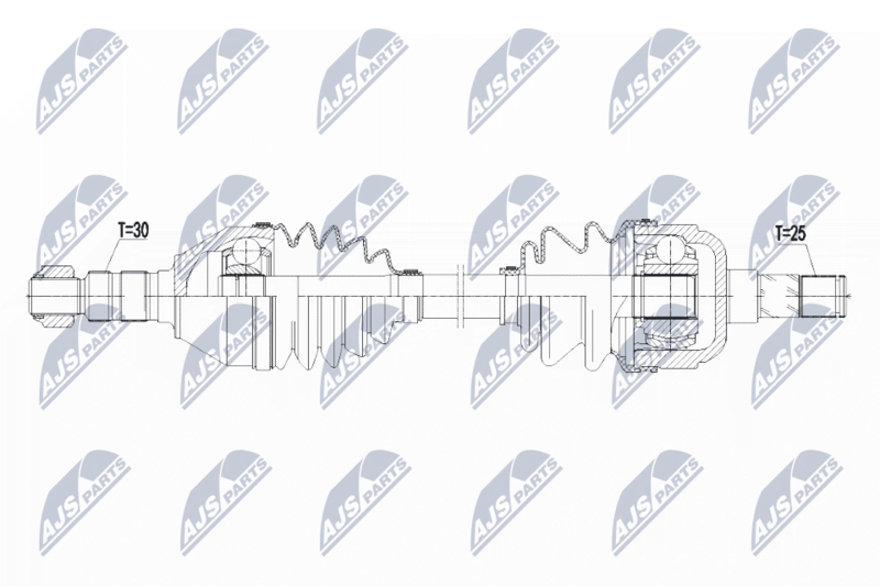 NTY NPWPL073 Полуось Opel Astra J