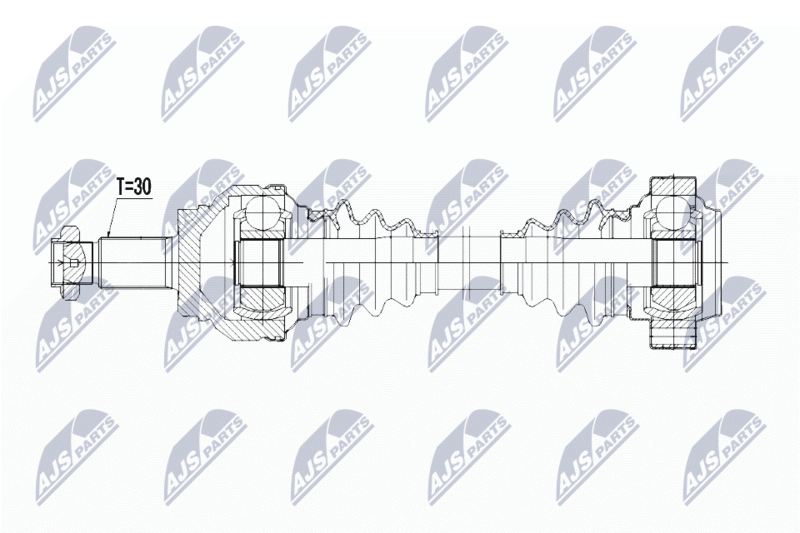NTY NPWBM043 ПОЛУОСЬ BMW 123D 07-, 3 E90