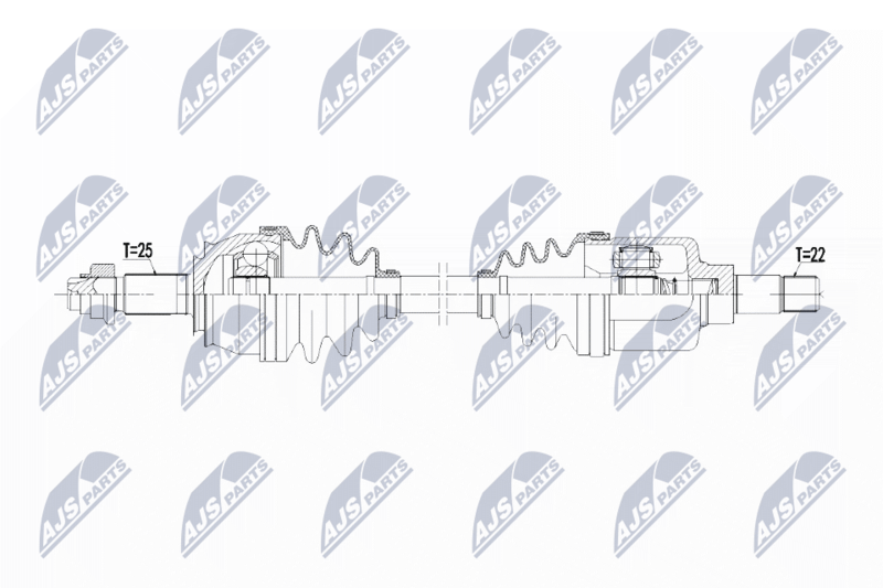 NTY NPWCT069 Полуось psa bipper, nemo
