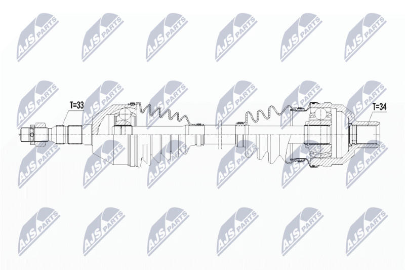 NTY NPWPL055 Полуось Opel Meriva 1.4T 10-17