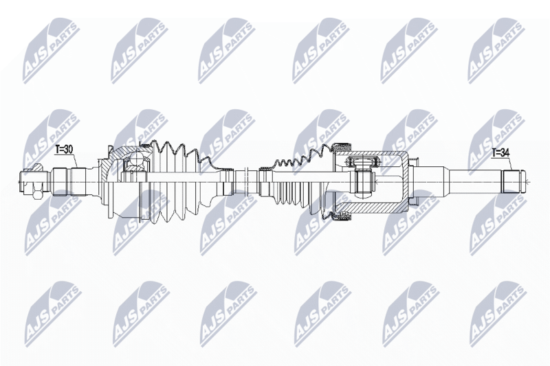 NPW-PL-101 Полуось OPEL ASTRA J GTC 1.4T