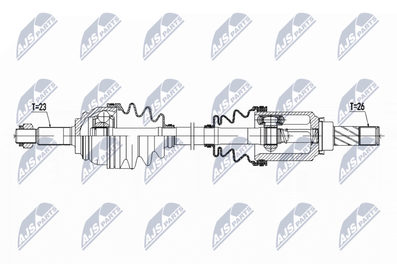 NTY NPWRE069 Полуось Renault Clio IV 0.9TCE