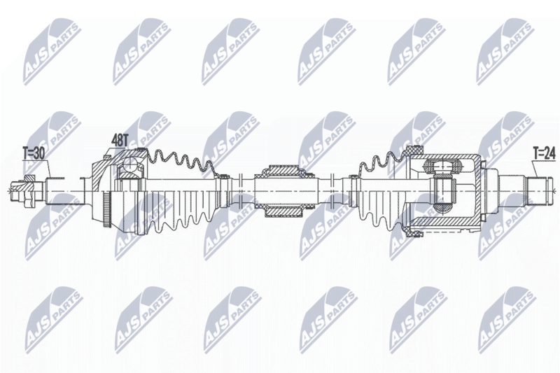 NPW-TY-180 Полуось TOYOTA HIGHLANDER