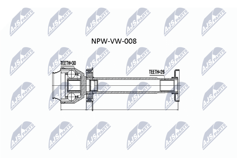 NTY NPWVW008 ШРУС
