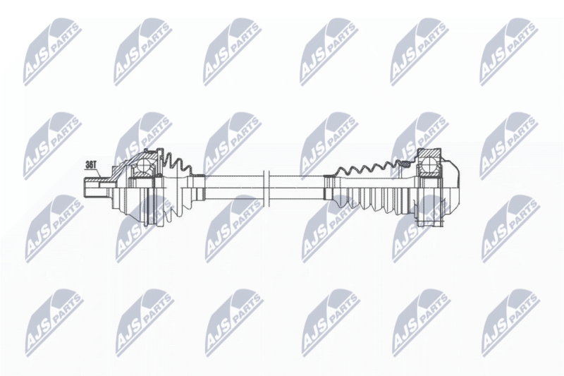 NTY NPWVW032 ПОЛУОСЬ VW GOLF V/VI 2.0,