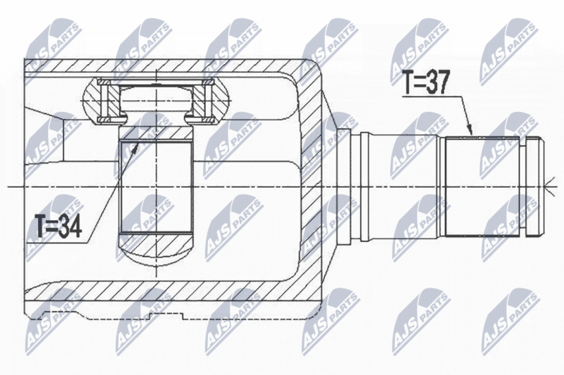 NTY NPWVW082 Шрус: VW/AUDI/SKODA/SEAT ENG
