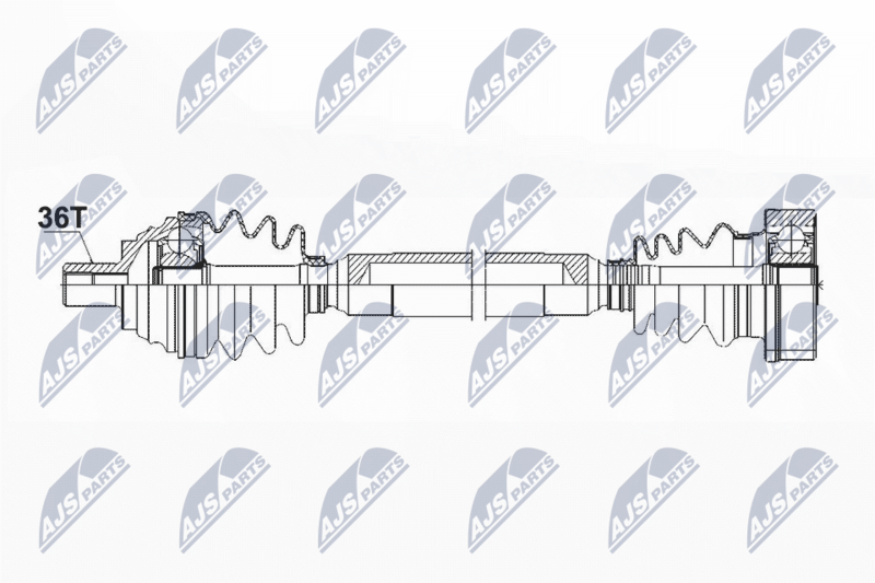 NTY NPWVW085 ПОЛУОСЬ VW GOLF V/VI/VII,