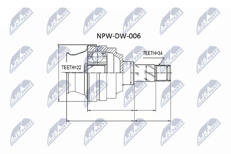 NPW-DW-006 ШРУС НАРУЖНЫЙ CHEVROLET