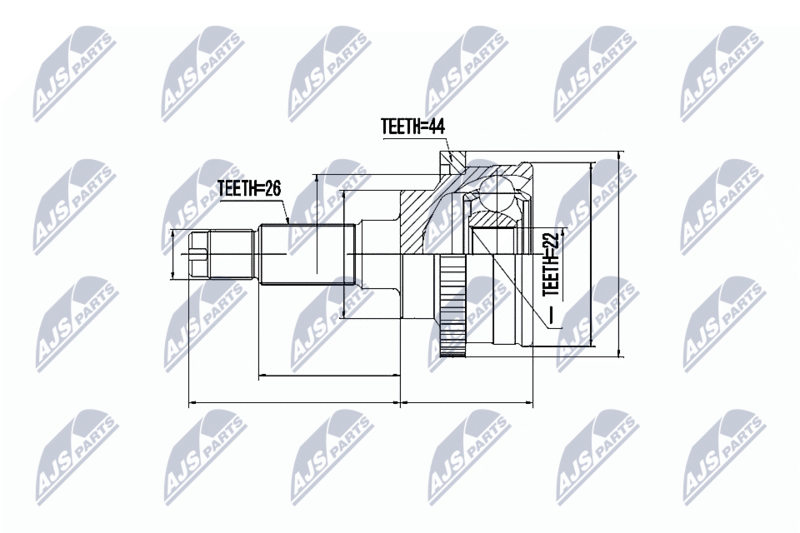 NPZ-MZ-016 ШРУС НАРУЖНЫЙ MAZDA 323 BG