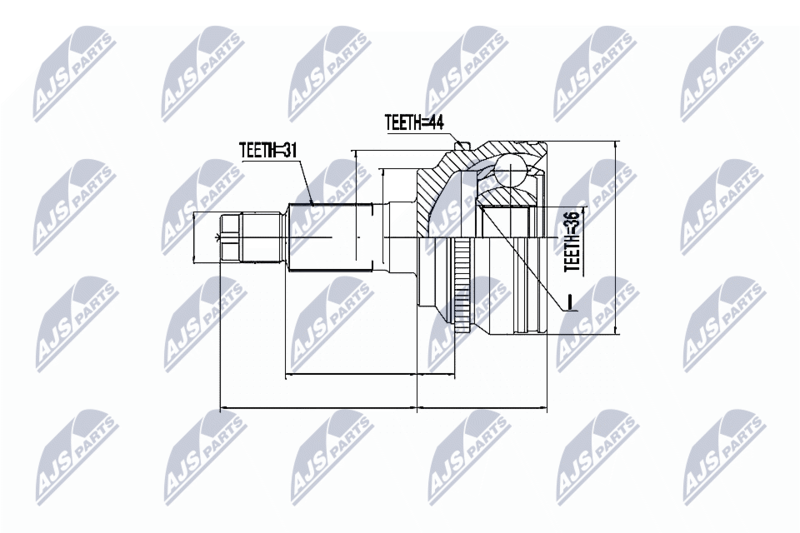 NPZ-MZ-019 ШРУС НАРУЖНЫЙ MAZDA 6 GG 2.3