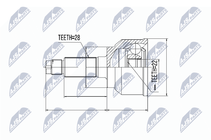 NPZ-MZ-045 Шрус: MAZDA 3 BK ATM 1.6 03 