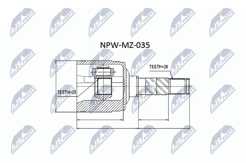 NTY NPWMZ035 Шрус внутр MAZDA