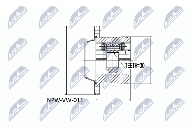 NTY NPWVW011 ШРУС НАРУЖНЫЙ SEAT CORDOBA