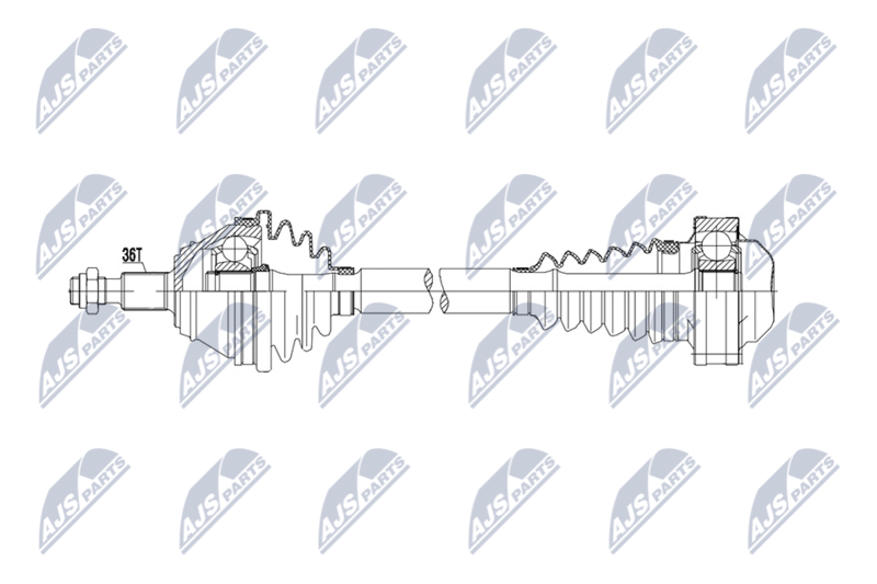 NPW-VW-215 Полуось передняя audi a3 1.8t,