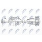 NPWME126 NTY Полуось MB VITO/VIANO 4MATIC
