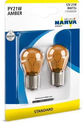 NARVA 176384000 Лампа PY21W 12V 21W BAU15s