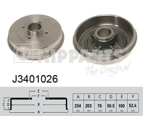 Nipparts J3401026 Тормозный барабан