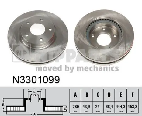 N3301099 Диск тормозной NISSAN JUKE 10 