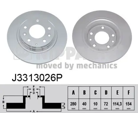 Nipparts J3313026P Тормозной диск