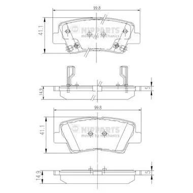 NIPPARTS N3610311 Комплект тормозных колодок