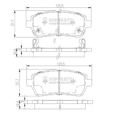NIPPARTS N3606022 Колодки тормозные FORD FIESTA