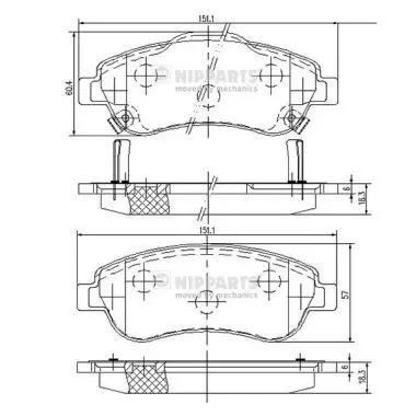 N3604066 Колодки тормозные HONDA CR V