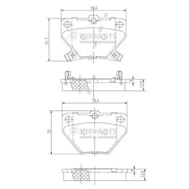 NIPPARTS J3612018 Колодки тормозные TOYOTA