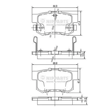 J3614008 Колодки тормозные HONDA ACCORD