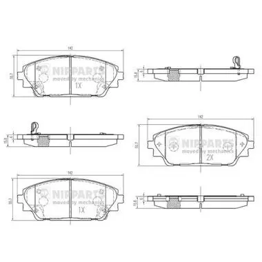 N3603076 Комплект тормозных колодок