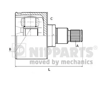 NIPPARTS N2830902 Шарнирный комплект