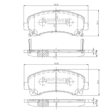 NIPPARTS N3609011 Комплект тормозных колодок