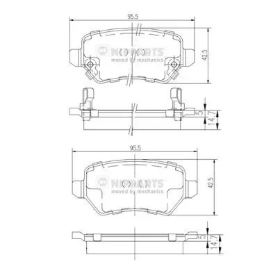 NIPPARTS N3610310 Комплект тормозных колодок