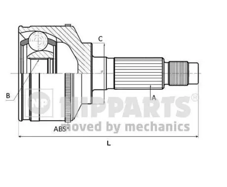 NIPPARTS J2822128 Шарнирный комплект