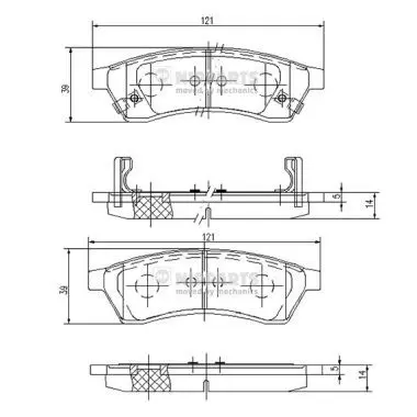J3610904 Колодки тормозные CHEVROLET