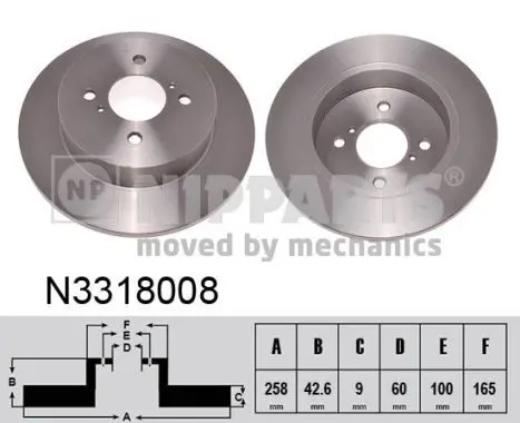 NIPPARTS N3318008 Тормозной диск