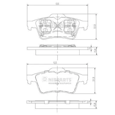 J3611045 Колодки тормозные NISSAN