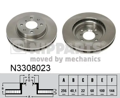 NIPPARTS N3308023 Тормозной диск
