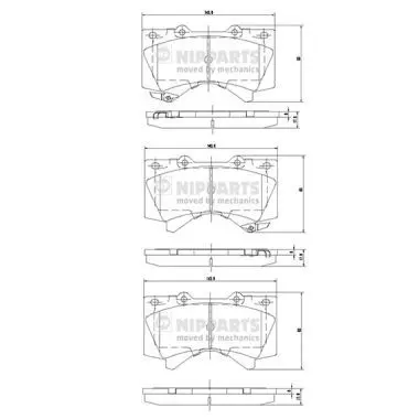 NIPPARTS N3602136 Комплект тормозных колодок