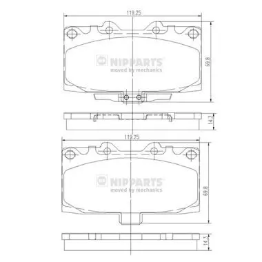 Nipparts N3607022 Колодки тормозные SUBARU
