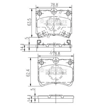 NIPPARTS J3603032 Комплект тормозных колодок