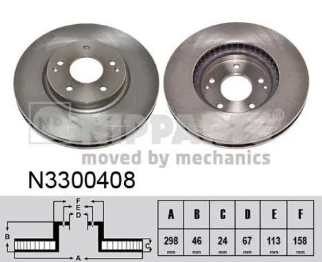 Nipparts N3300408 Тормозной диск