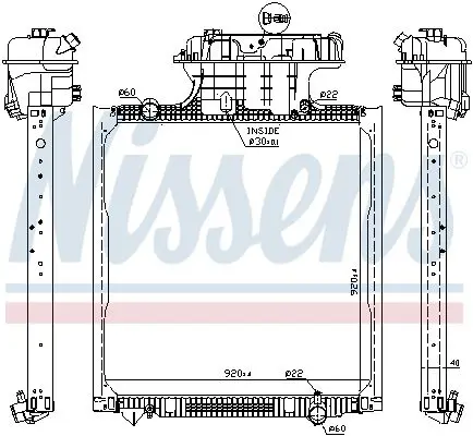 Nissens 62873 Радиатор охлаждения 62873