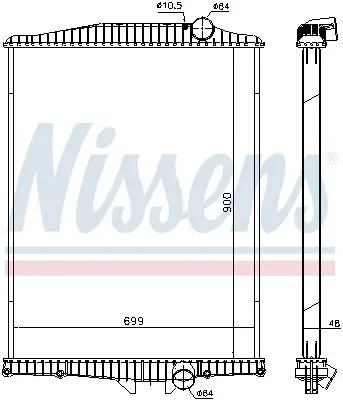 Nissens 654630 радиатор системы охлаждения
