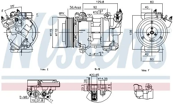 NISSENS 891016 Компрессор, кондиционер