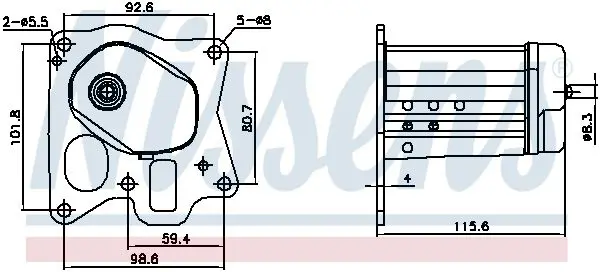 NISSENS 989455 Радиатор, рециркуляция ОГ