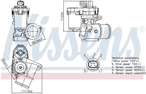 NISSENS 98347 Клапан возврата ОГ